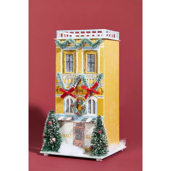 Anthropologie George & Viv Light-Up Holiday Village FULL SET OF 5 NEW - Picture 4 of 7